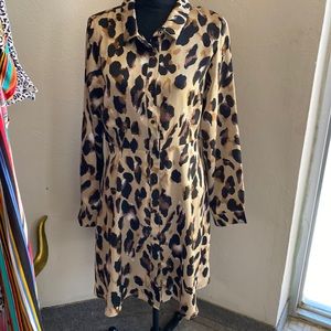 Leopard button down Dress